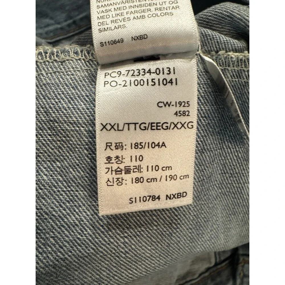 Levi’s Men’s Trucker Denim Standard Jacket Light Wash Button Front XXL NWT